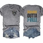 Straight Outta Jaguars Football Two-Sided Tee