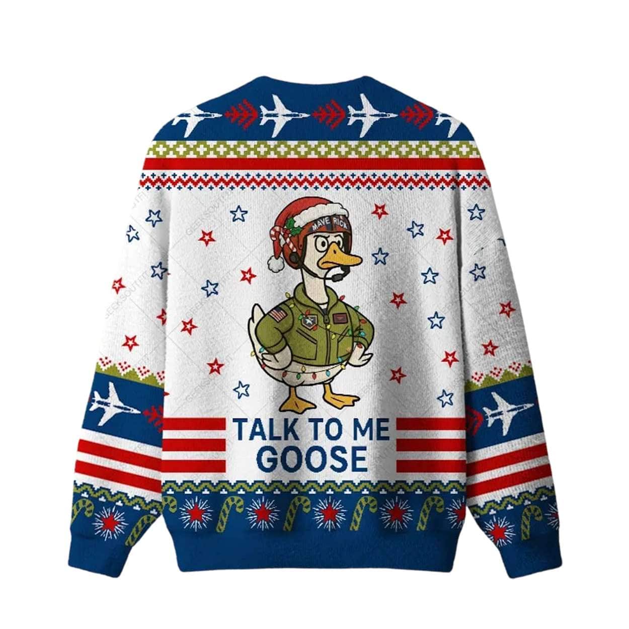Talk To Me Goose Ugly Christmas Sweater Talk To Me Goose Ugly Christmas Sweater