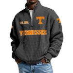 Tennessee Football Est 1891 Waffle Stand Collar Half Zip Sweatshirt