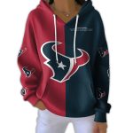 Texans Football Split Ribbed Hooded Sweater