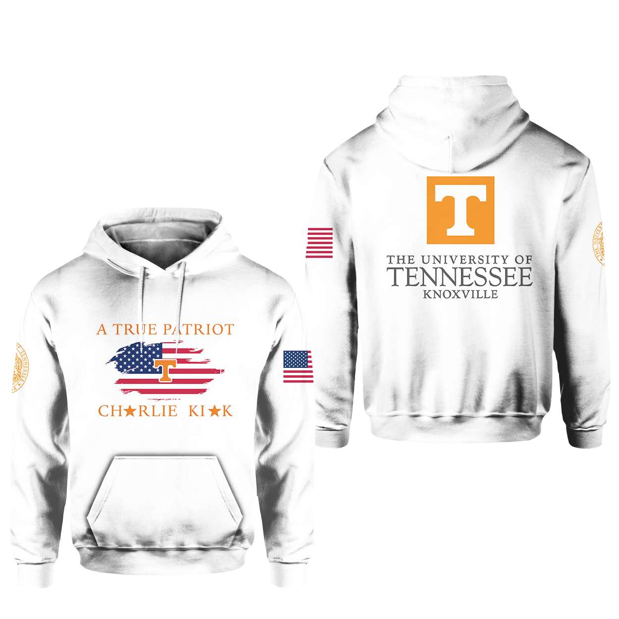 The University Of Tennessee Knoxville A True Patriot Charlie Kirk 2025 Hoodie 1 The University Of Tennessee Knoxville A True Patriot Charlie Kirk 2025 Hoodie