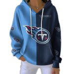 Titans Football Split Ribbed Hooded Sweater