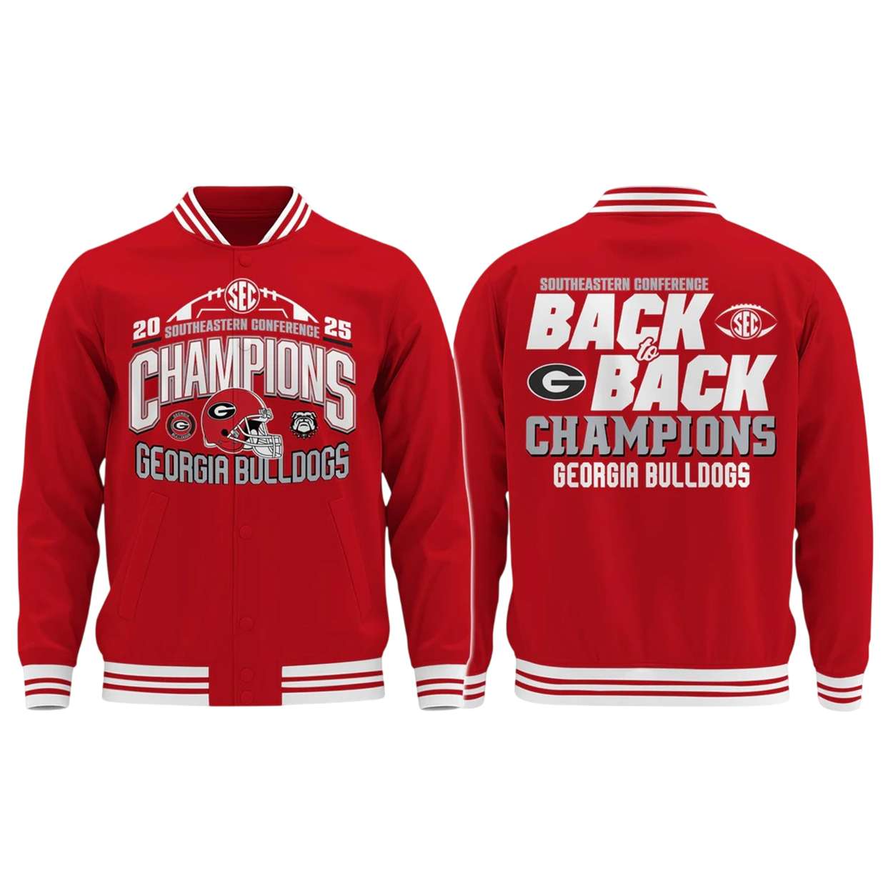 UGA 2025 SEC Football Conference Champions Bomber Jacket UGA 2025 SEC Football Conference Champions Bomber Jacket