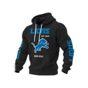 Lions Est 1930 Personalized Waffle Hoodie2