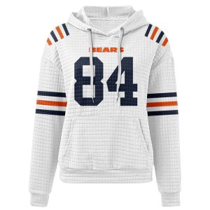 Chicago Footballl Colston Loveland 84 Waffle Hoodie 1 Chicago Footballl Colston Loveland 84 Waffle Hoodie1