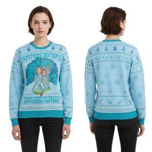 Sister Sister White Christmas Ugly Sweater