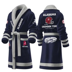 Alabama Football Est 1892 Personalized Fleece Bathrobe3