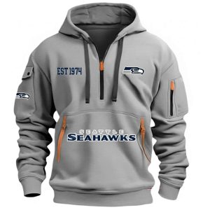 Seahawks Est 1974 HOODIE HALF ZIPPER3
