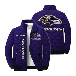 Personalized Ravens Est 1996 Winter Warm Quilted Jacket3