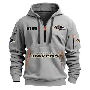 Ravens Est 1996 Hoodie Half Zipper3
