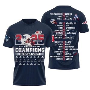 2025 Patriots AFC East Champions 3D Shirt