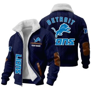 Personalized Lions Winter Fleece Western Jacket5