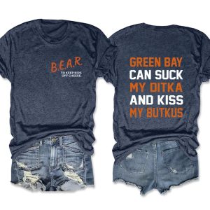 Green Bay Sucks Bears Two Sided Tee