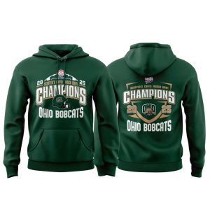 Ohio Bobcats 2025 Scooters Coffee Frisco Bowl Champions Hoodie
