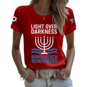Retro Bondi Strong Light Over Darkness Bondi Beach Remembers Print T Shirt1