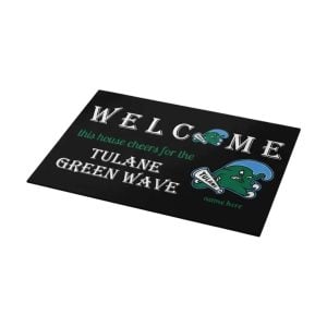 Customized Welcome This House Cheers For The Tulane Green Wave Doormat1