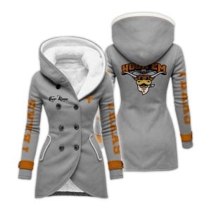 Personalized Longhorns Long Hooded Fleece Jacket5