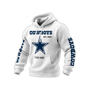 Cowboys Est 1960 Personalized Waffle Hoodie1