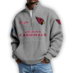 Cardinals Est 1898 Waffle Stand Collar Half Zip Sweatshirt 3 Cardinals Est 1898 Waffle Stand Collar Half Zip Sweatshirt3