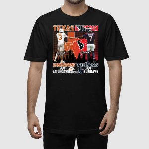 Longhorns Texans On Saturday Sunday Sport Team T Shirt 2