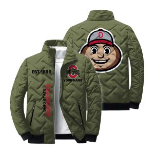 Personalized Buckeyes Est 1889 Winter Warm Quilted Jacket4