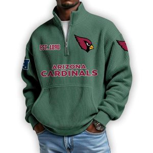 Cardinals Est 1898 Waffle Stand Collar Half Zip Sweatshirt 2 Cardinals Est 1898 Waffle Stand Collar Half Zip Sweatshirt2