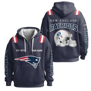 Personalized Patriots Est 1879 Half Zip Waffle Hoodie