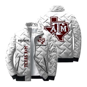 Personalized Texas AM Aggies Est 1876 Winter Warm Quilted Jacket3