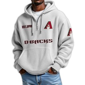 Diamondbacks Est 1998 Quarter Zip Waffle Hoodie 4 Diamondbacks Est 1998 Quarter Zip Waffle Hoodie4