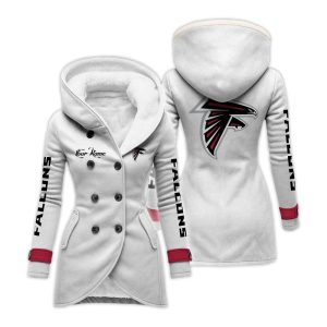 Personalized Falcons Long Hooded Fleece Jacket1