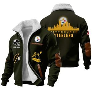 Personalized Steelers Football Winter Fleece Jacket 4 Personalized Steelers Football Winter Fleece Jacket4