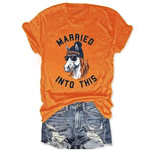 Married Into This Denver Football Tee