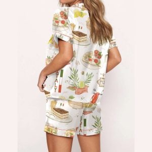 In Love With Italy Pajama Set 1 In Love With Italy Satin Pajama Set1