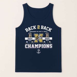 2025 Navy Midshipmen B2B Commander in Chiefs Trophy Champs Shirt 3
