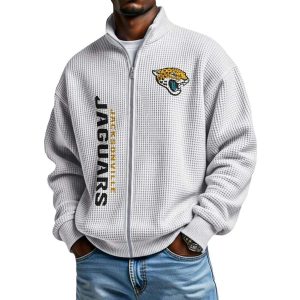 Jaguars Football Waffle Zip Up Sweatshirt1