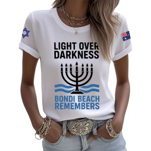 Retro Bondi Strong Light Over Darkness Bondi Beach Remembers Print T Shirt3