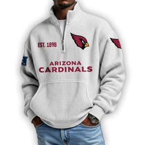 Cardinals Est 1898 Waffle Stand Collar Half Zip Sweatshirt 4 Cardinals Est 1898 Waffle Stand Collar Half Zip Sweatshirt4