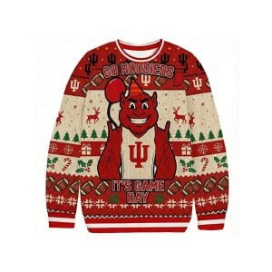 Go Hoosiers Its Game Day Ugly Christmas Sweater