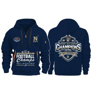 2025 Navy Midshipmen Commander in Chiefs Trophy Champions Quarter Zip Hoodie