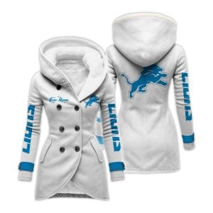 Personalized Lions Long Hooded Fleece Jacket2