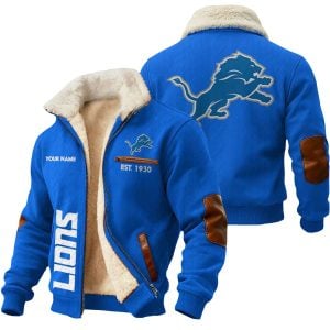 Personalized Lions Est 1930 Winter Fleece Jacket