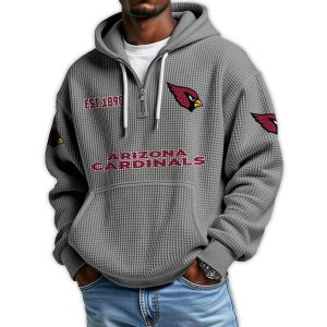 Cardinals Est 1898 Quarter Zip Waffle Hoodie2