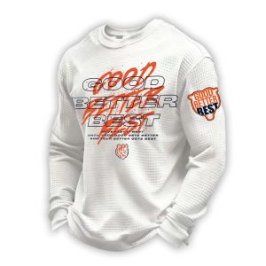 Bears Good Better Best Print Waffle Sweatshirt3