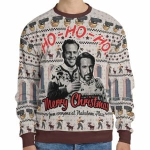 Ho Ho Ho Merry Christmas Die Hard Ugly Christmas Sweater 1 Ho Ho Ho Merry Christmas Die Hard Ugly Christmas Sweater2