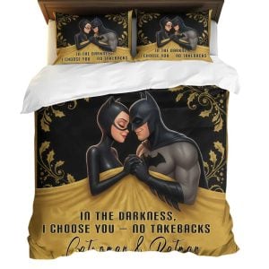 Personalized Batman Catwoman In The Darkness I Choose You No Takebacks Bedding Set