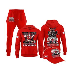 Texas Tech 2025 CHAMPIONS Big 12 Football Hoodie1