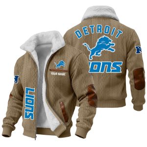 Personalized Lions Winter Fleece Western Jacket2