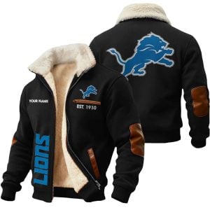 Personalized Lions Est 1930 Winter Fleece Jacket1