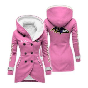 Personalized Ravens Long Hooded Fleece Jacket3
