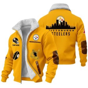 Personalized Steelers Football Winter Fleece Jacket 6 Personalized Steelers Football Winter Fleece Jacket6